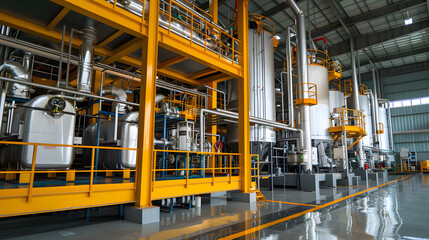 The plant is a complex for oil refining and production of various types of fuel. AI Generated