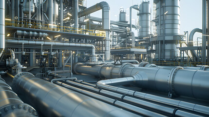 The plant is a complex for oil refining and production of various types of fuel. AI Generated