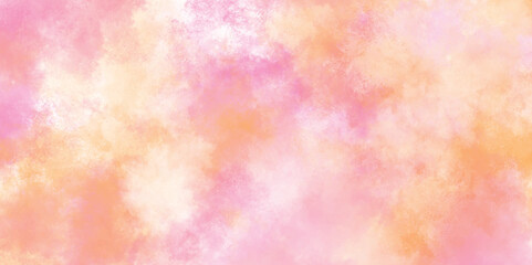 Abstract cloudy soft artistic multicolor watercolor background, Rainbow watercolor banner background with stains, Abstract pastel color watercolor for background and template design.