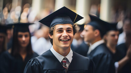 Fototapeta premium A graduation ceremony capturing the joy