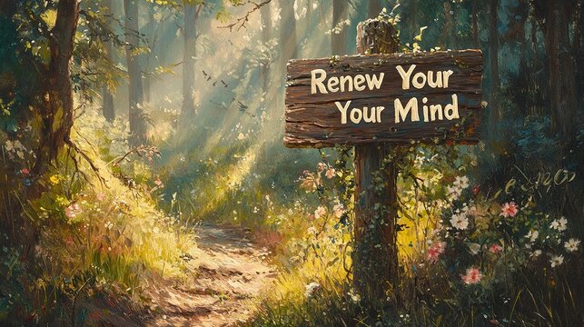 "Woodland Path Encouraging Reflection and Mind Renewal"