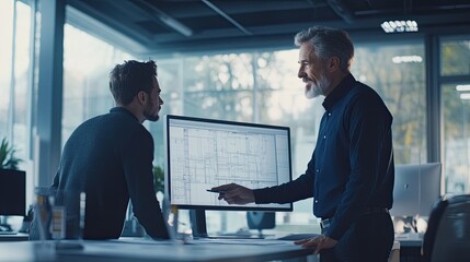 Collaborative Business Discussion in Modern Office Environment