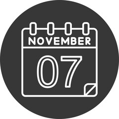 7 November Vector Icon Design