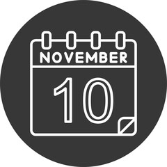 10 November Vector Icon Design