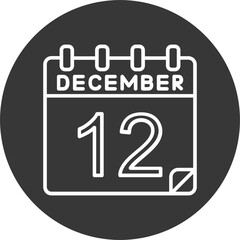 12 December Vector Icon Design