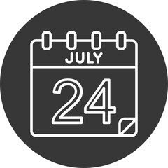 24 July Vector Icon Design