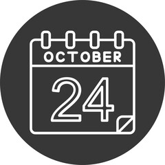 24 October Vector Icon Design