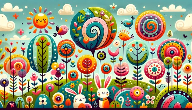 "Jardines Encantados: Aventuras de Colores"