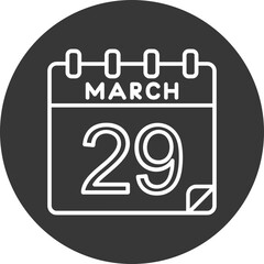 29 March Vector Icon Design