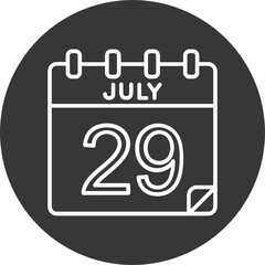29 July Vector Icon Design