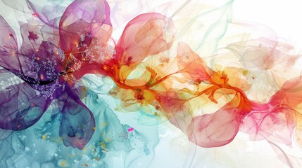 Abstract Watercolor Floral Illustration