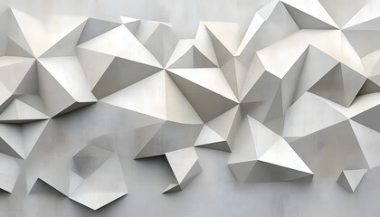 Fototapeta premium Clean, sharp geometric patterns in neutral tones, giving off a sleek, modern vibe
