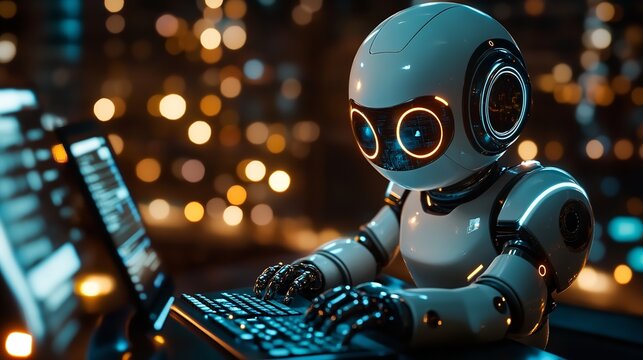 Photo of an AI robot in the night city in a scifi style, with high resolution and hyper realistic details, in a cinematic style