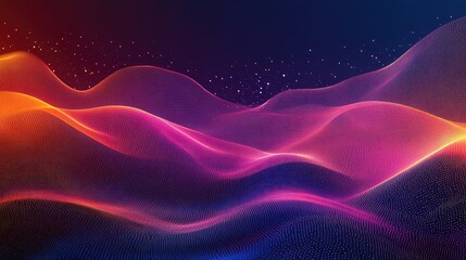 Obraz premium Dynamic Abstract Background with Gradient and Connected Lines: Vibrant and Modern Design Element for Creative Projects and Digital Art