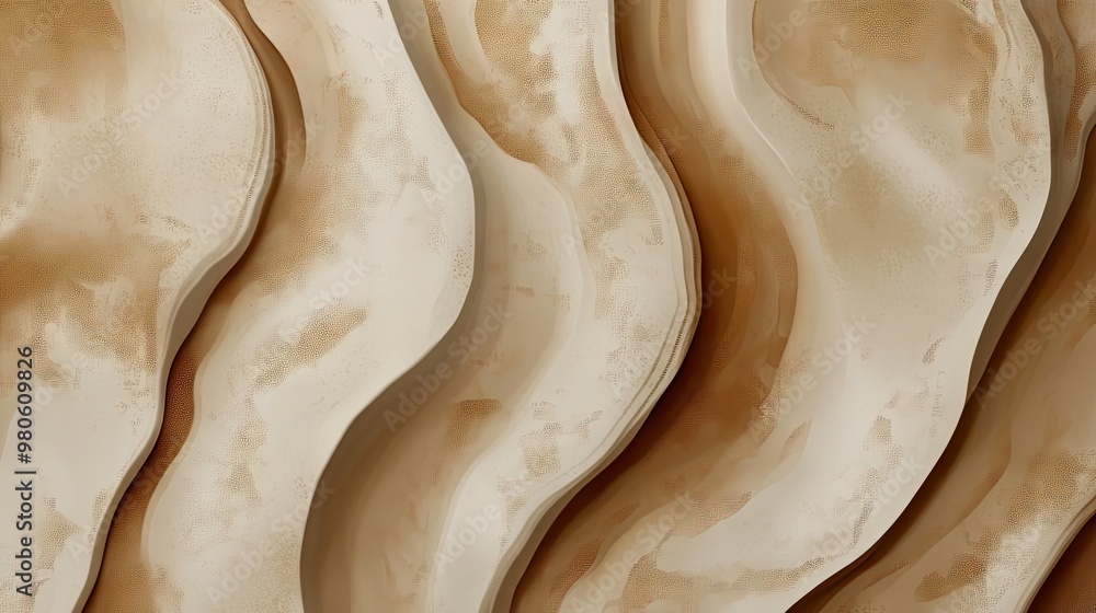 Poster a dynamic abstract brown background with organic shapes and fluid textures, creating a warm and grou