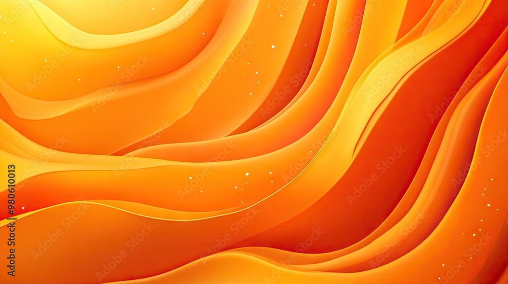 Aufkleber a dynamic abstract orange background with bright curves and fluid gradients, representing warmth and