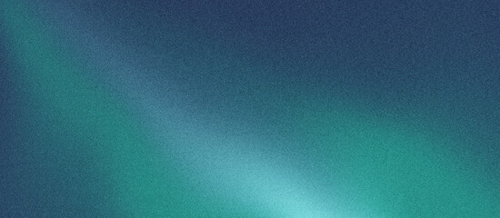 Grainy navy blue teal green gradient background with blazing blue light and noise texture effect banner in the background