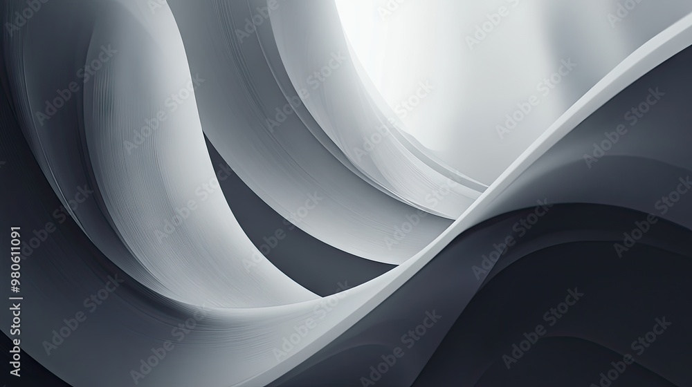 Poster a minimalistic abstract grey background with subtle highlights and gentle gradients, creating a calm