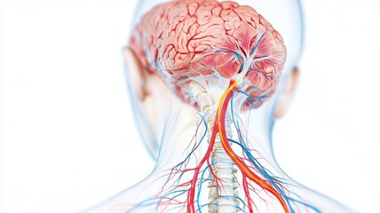 Medical Illustration of Brain and Nervous System