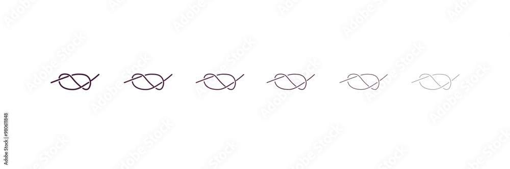Aufkleber compass symbol outline icon. linear vector from nautical concept. 6 different line style compass sym