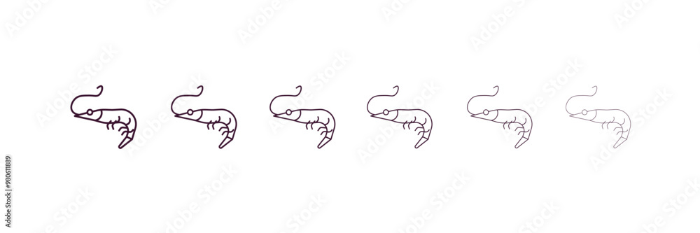 Poster ferry facing right outline icon. linear vector from nautical concept. 6 different line style ferry f