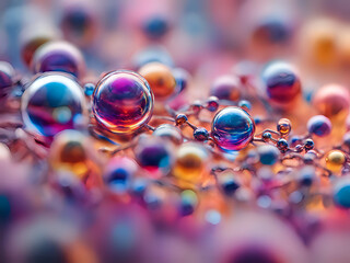 Naklejka premium bunte Wasser Perlen