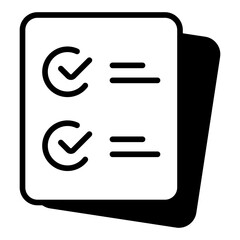 Checklist line glyph icon