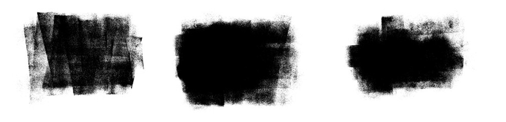 Fototapeta premium Grunge Roller Brush Stroke Paint Texture Background Vector Set