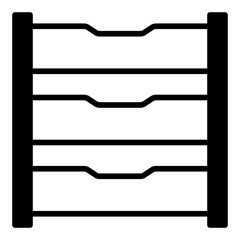 Tray line glyph icon