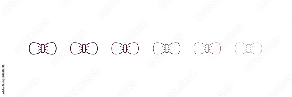 Aufkleber elegant outline icon. linear vector from people concept. 6 different line style elegant icon include
