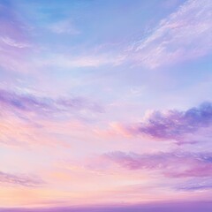 Obraz premium Tranquil Sunset Sky with Soft Pink and Blue Clouds