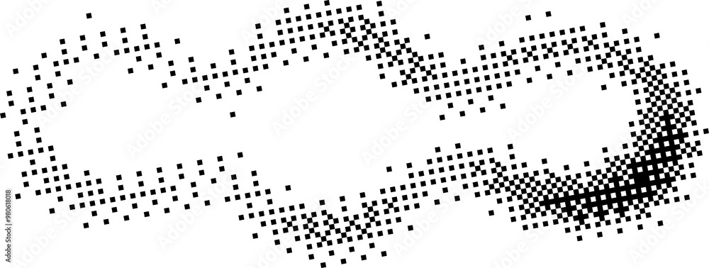 Poster bitmap pattern background organic shape. y2k gradient retro element. abstract noisy glitch halftone 