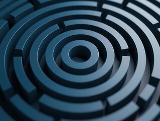 Obraz premium An abstract maze turning into a clear digital path, symbolizing breakthrough solutions in technology and progress