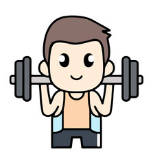 Obraz premium Ćwiczenia na siłowni infografika