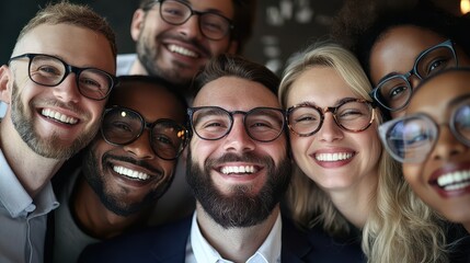 Fototapeta premium A Diverse Group of Businesspeople Share a Laugh During a Meeting to Foster Team Spirit and Collaboration in a Corporate Environment