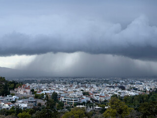 Summer storm over Athens, Greece