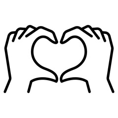 Love hand language icon