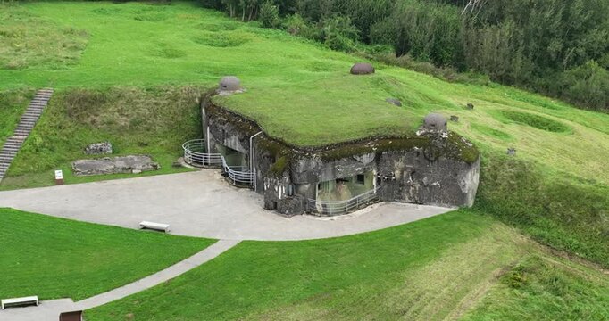 Bunkers of the Maginotline, WW2 monument, the Ouvrage de La Ferte or Villy-La Ferte in France.
