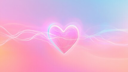 Soft Pastel Heart in a Dreamy Background