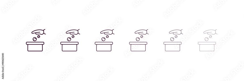 Poster sadaqah charity outline icon. linear vector from religion concept. 6 different line style sadaqah ch