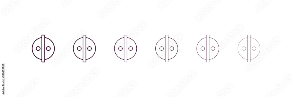 Aufkleber animism outline icon. linear vector from religion concept. 6 different line style animism icon inclu