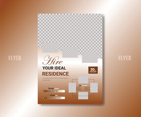 This is a Real estate  flyer with unique, and modern, simple design