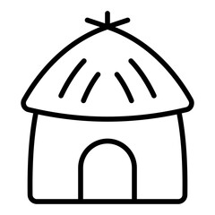 Hut line icon