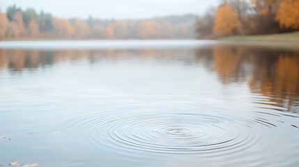 A close-up shot of a lake's surface, showcasing the intricate details of ripples and reflections caused by a gentle breeze. The image captures the delicate beauty and movement of water.