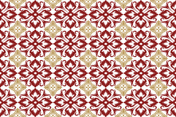 Oreintal Flora Damask Seamless pattern  embroidery, Indian style.  art ornament print.Design for carpet, cover,wallpaper, wrapping, fabric, clothing 