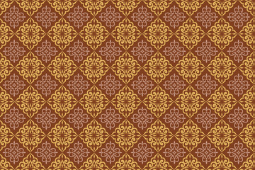Oreintal Flora Damask Seamless pattern  embroidery, Indian style.  art ornament print.Design for carpet, cover,wallpaper, wrapping, fabric, clothing 