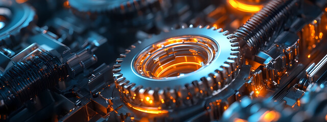 Close-Up of Advanced Industrial Machinery Component