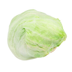 Obraz premium Fresh iceberg lettuce isolated on white background