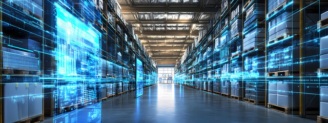 Digitalized Warehouse with Automated Shelving Systems