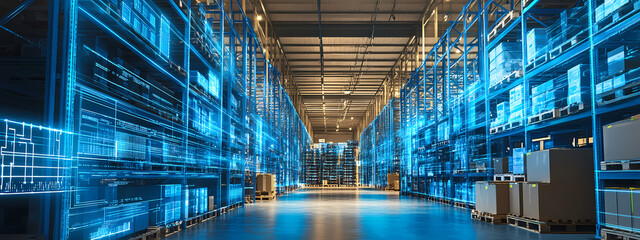 Digitalized Warehouse with Automated Shelving Systems